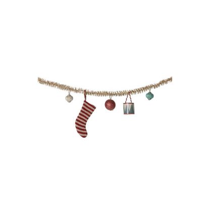 Juleguirlande m/ 5 ornamenter - Maileg L: 40 cm